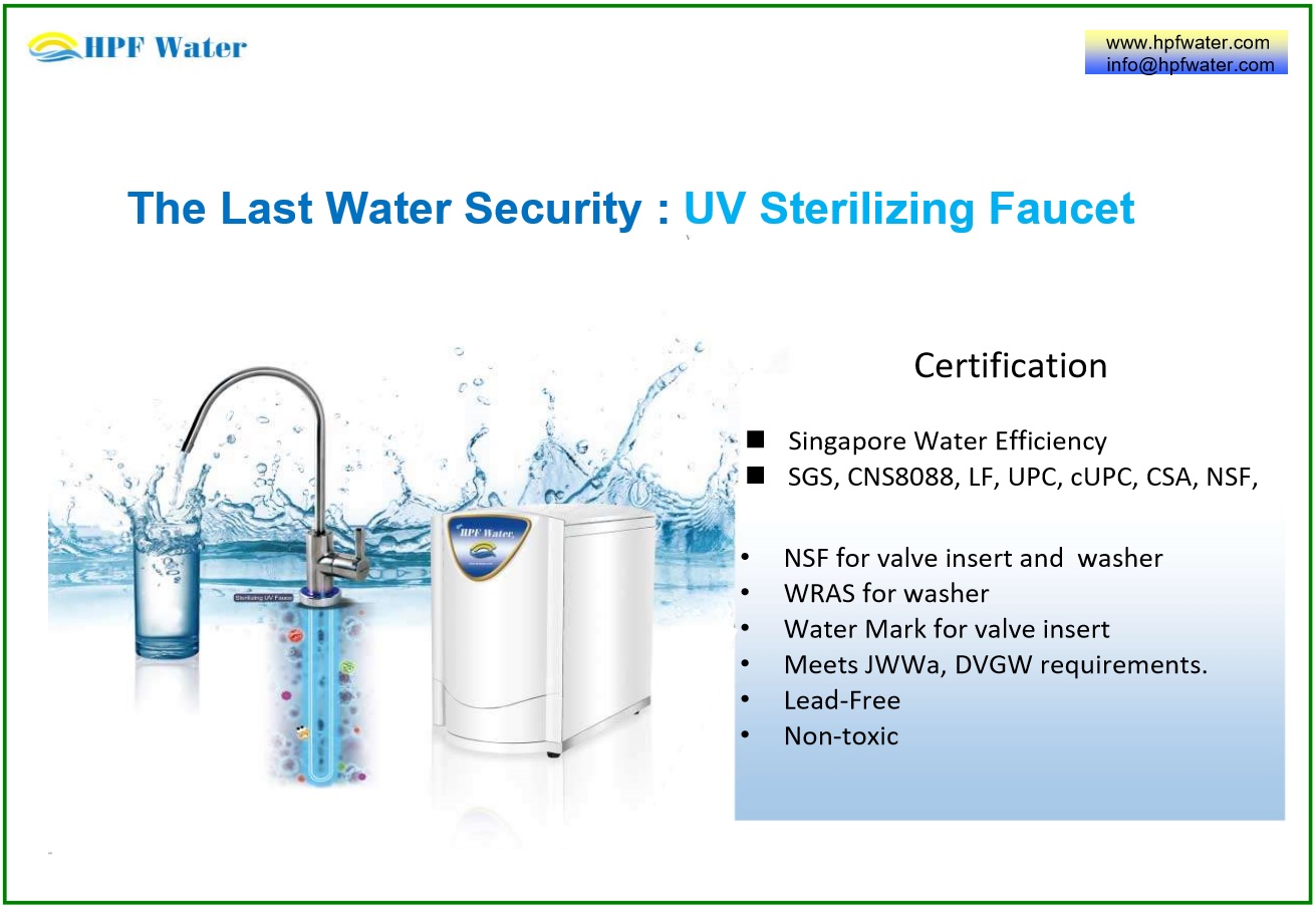 Water purifier for UV Sterilizing Faucet and RO systems.